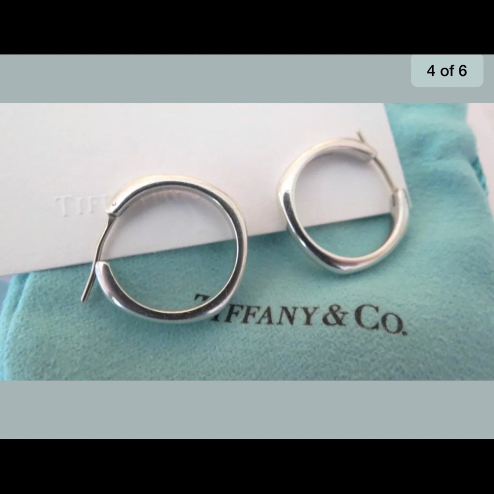 Tiffany & Co. Sterling Silver 3/4"Hoop Earrings